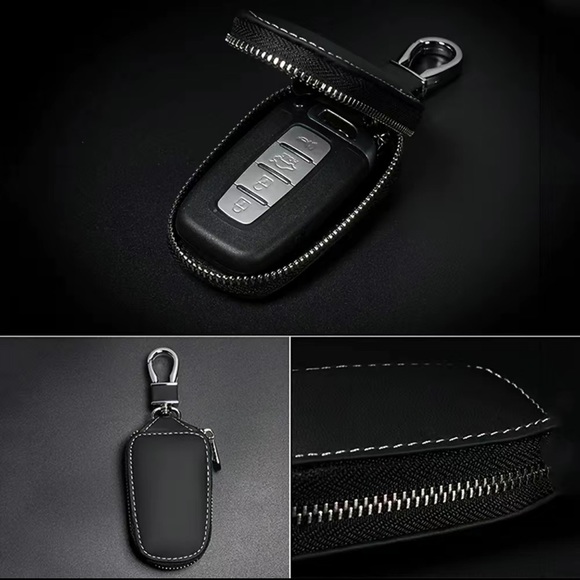 COPY - Car Keychain Protective Cover, High Quality Genuine Leather Universal Ke… - Picture 2 of 5